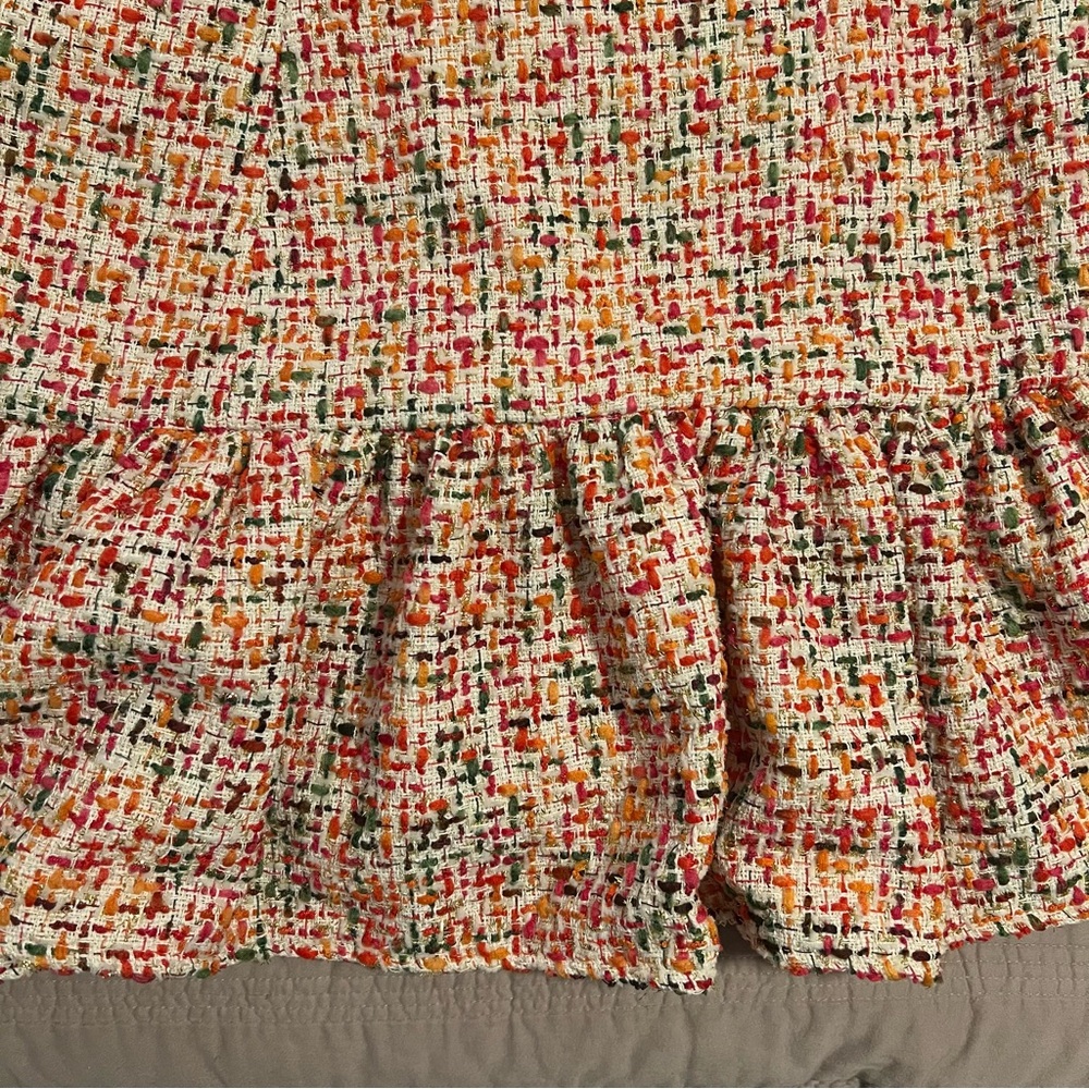 Never A Wallflower Multicolor Tweed Dress with Ruffle Hem - Picture 5 of 7